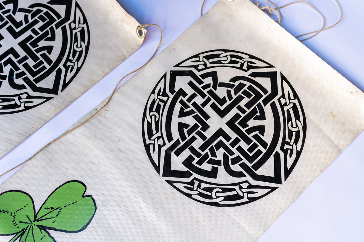 Banner - Leprechaun mit Kleeblatt