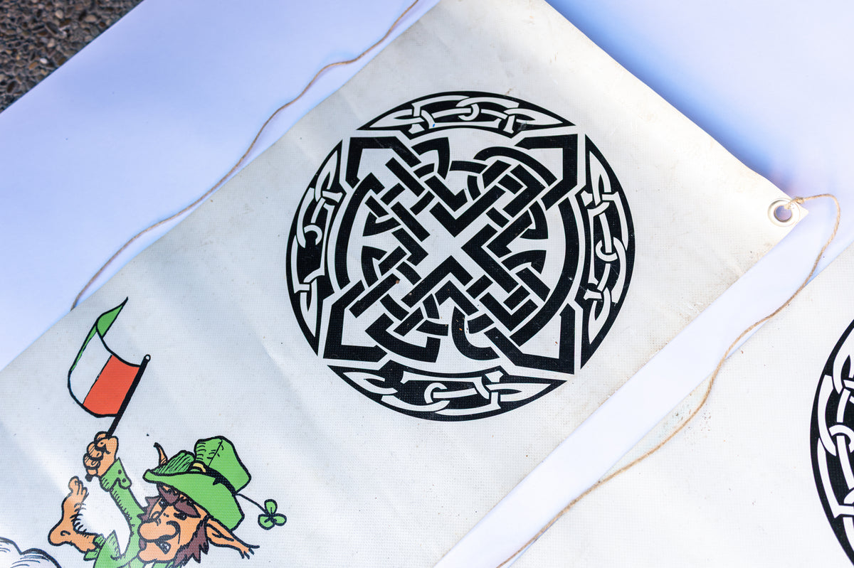 Banner - Leprechaun auf Schaf