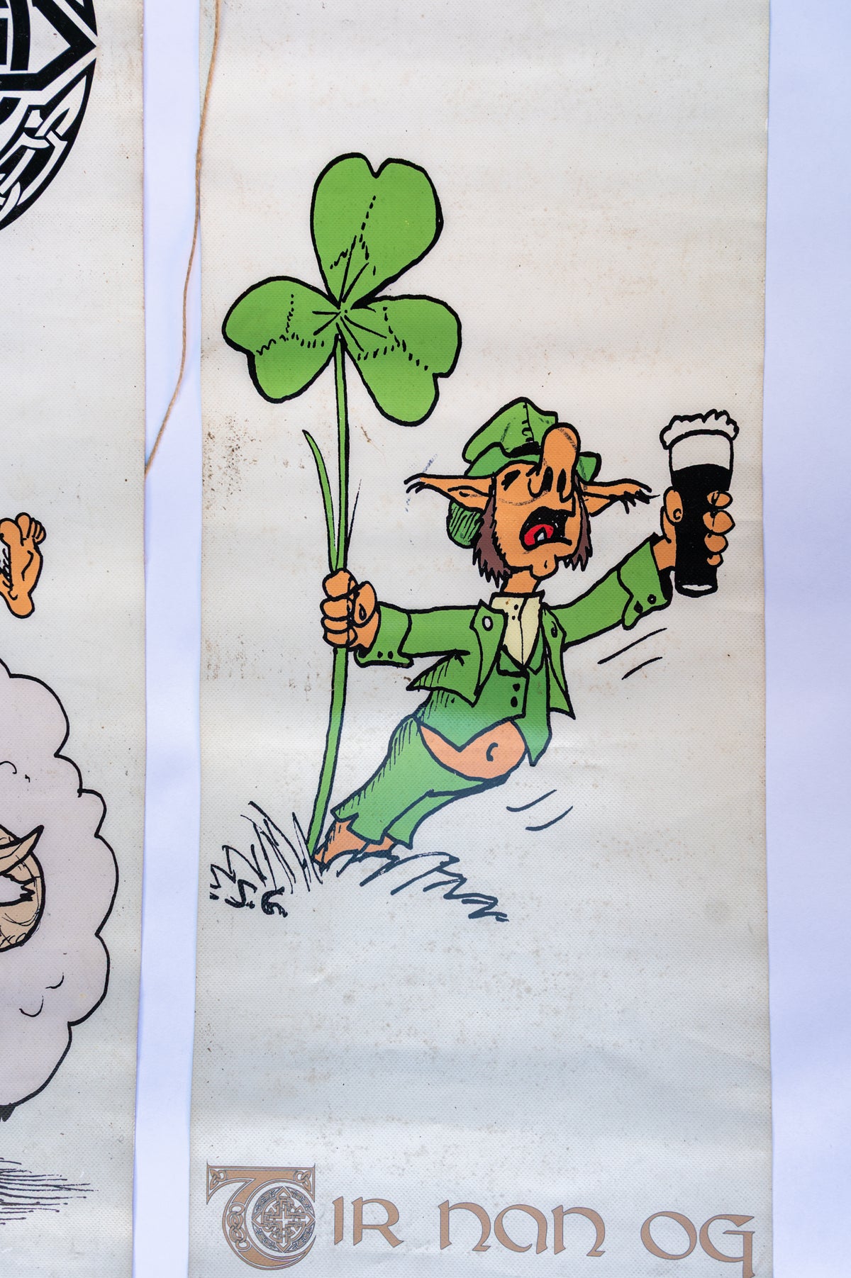 Banner - Leprechaun mit Kleeblatt